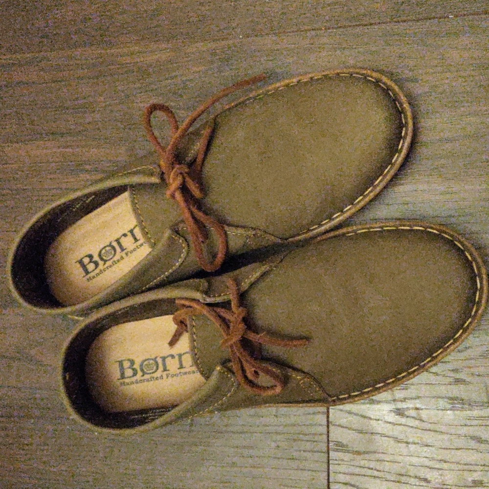 Born "Nuala" Suede/Leather Ankle Booties